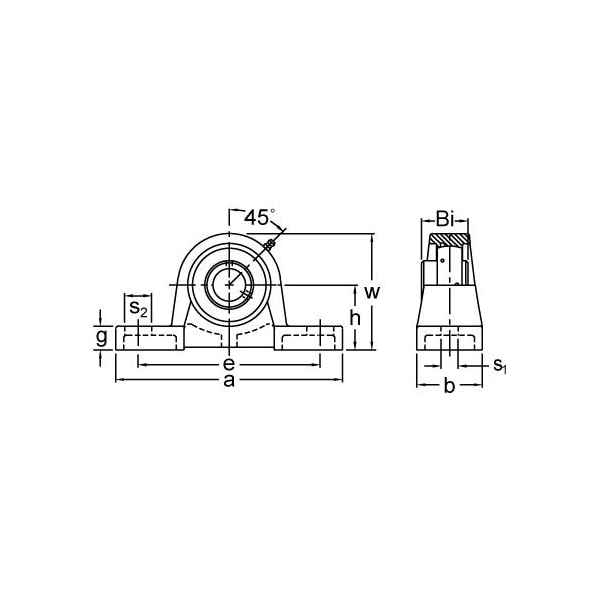 SINGLE ROW BALL BEARING, 3-15/16'' HEAVY SET SCREW PILLOW BLOCK